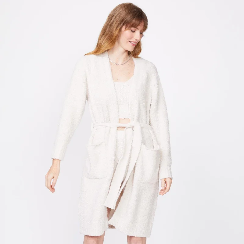 Women's Plush Robe and Slipper Sets -Plush Sweater Robe
