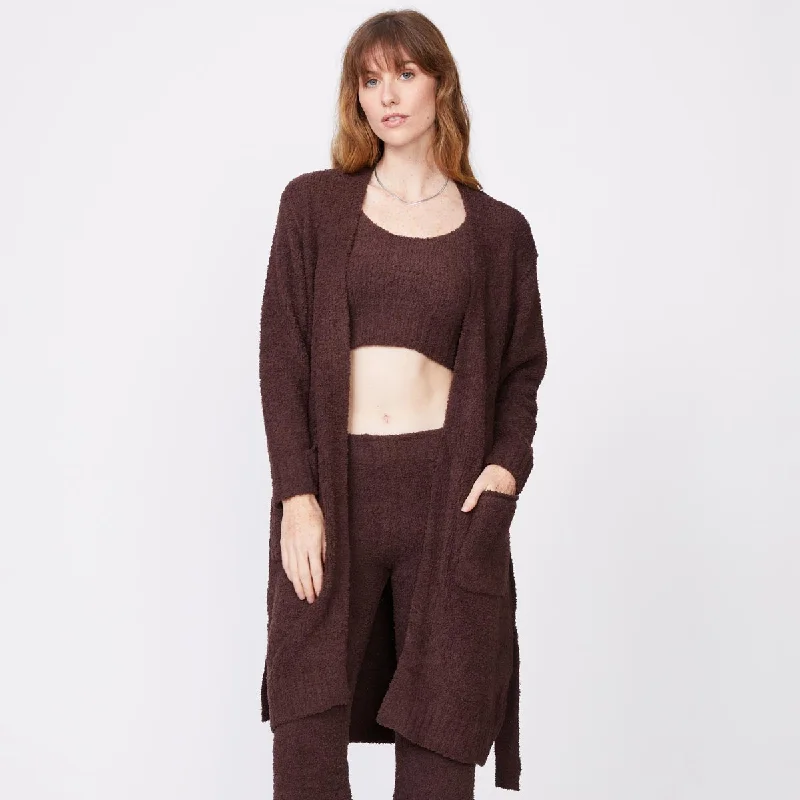 Womens robe sets that are warm -Plush Sweater Robe