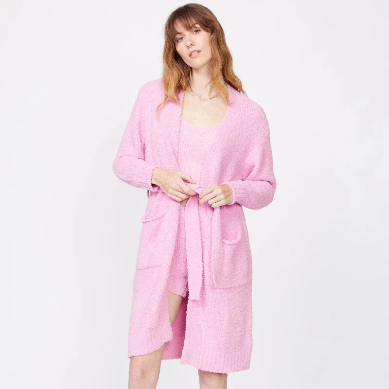 Womens cozy robe set winter warmth -Plush Sweater Robe