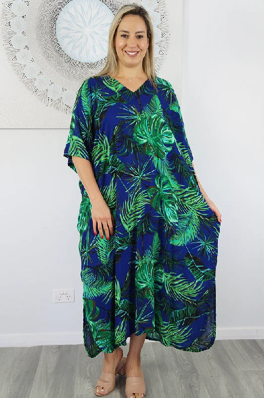 Womens robe and pajama shorts set summer -Premium Long Kaftan "Mauritius"