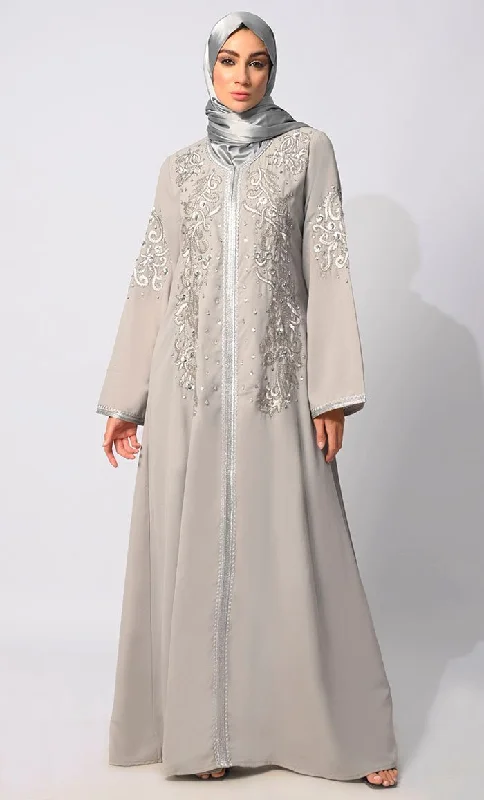 How to choose the perfect women's robes for your needsRegal Reverence: Women's Grey Machine Embroidered and Handcrafted Abaya With Hijab - Final Sale How to choose the perfect women's robes for your needsRegal Reverence: Women's Grey Machine Embroidered and Handcrafted Abaya With Hijab - Final Sale