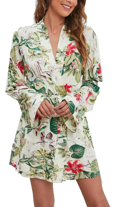"Petite Cotton Robe Sets For Sleepwear"RH Plus Size Robes Women Wrap Floral Print Sleep Lounge Kimono Robe RHW2928-A