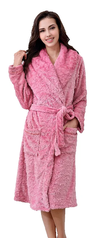 Womens robe sets with zip front -Richie House Women’s Belted Shawl Collared Robe Deluxe Lounge Sleep Bath Coat RHW2721 Womens robe sets with zip front -Richie House Women’s Belted Shawl Collared Robe Deluxe Lounge Sleep Bath Coat RHW2721