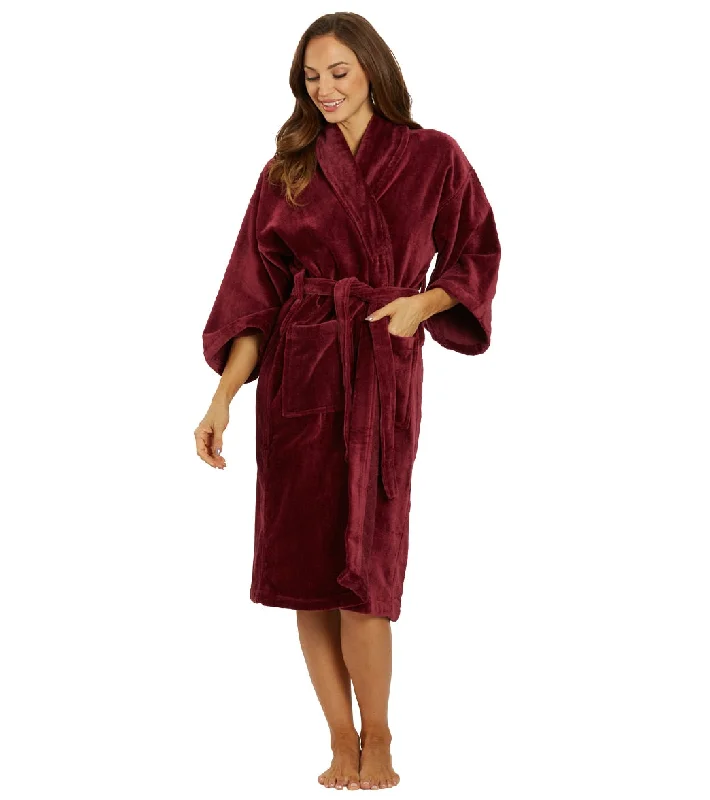 Womens deep pockets robe set convenientRoyal Comfort 48" Bath Robe Terry Velour Shawl Burgundy Womens deep pockets robe set convenientRoyal Comfort 48" Bath Robe Terry Velour Shawl Burgundy