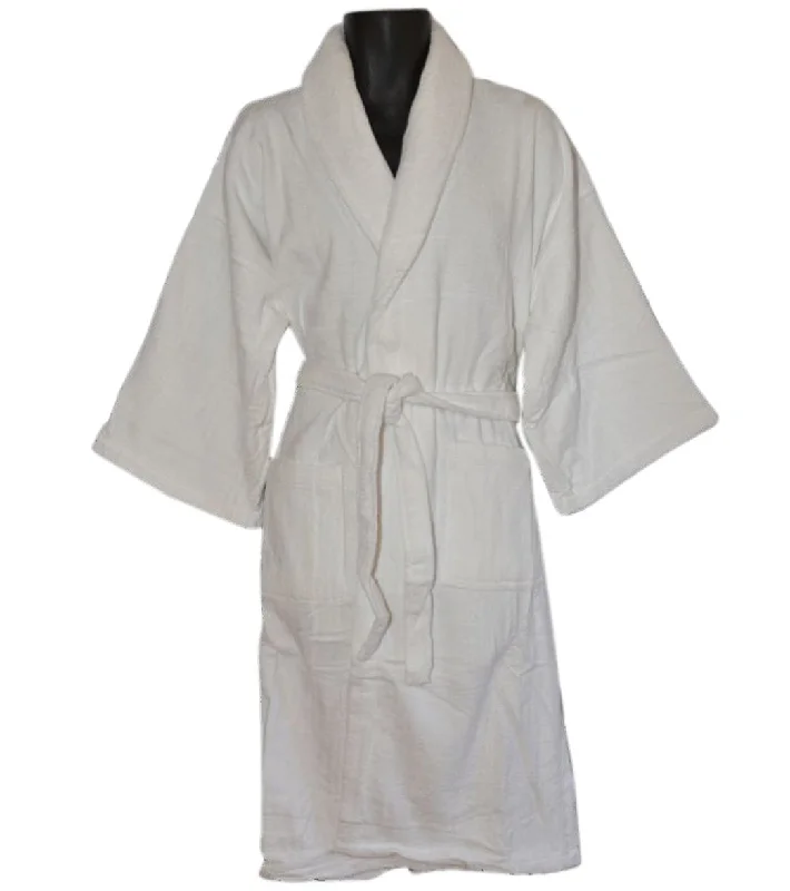 Womens long sleeve robe set winter comfort -Royal Comfort 48" Bath Robe Terry Velour Shawl White Womens long sleeve robe set winter comfort -Royal Comfort 48" Bath Robe Terry Velour Shawl White
