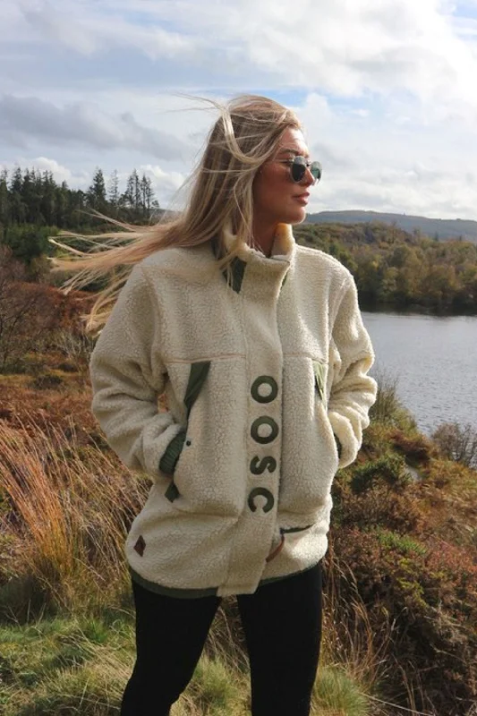 How to layer womens robesSherpa Fleece Jacket Cream / Khaki - Women's