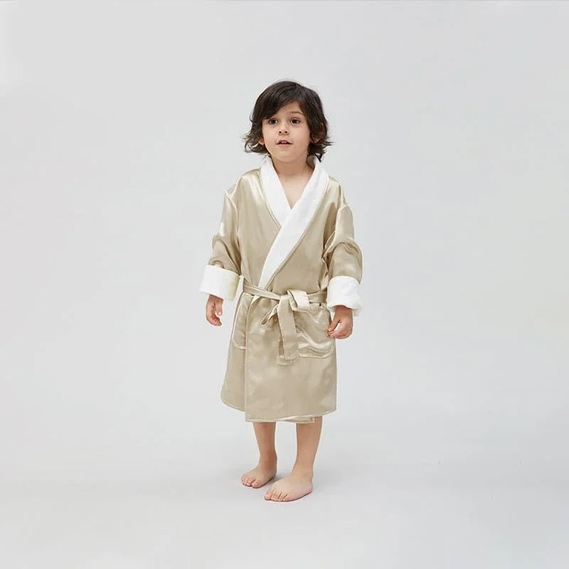 Where can I buy long length robes?Kid's Silk and Velvet Reversible Robe for Winter