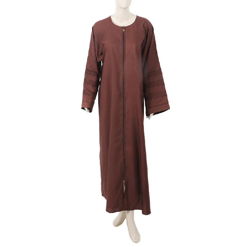 Women's Knit Robe and Sleepwear Created for Macy's -Women Abaya Front Zipper Pentax - Dark Brown Women's Knit Robe and Sleepwear Created for Macy's -Women Abaya Front Zipper Pentax - Dark Brown