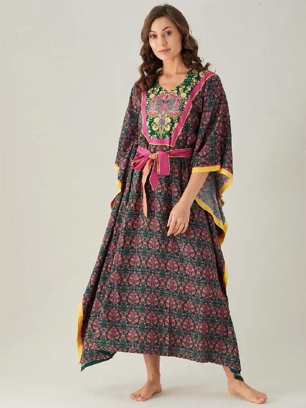 How to choose the perfect women's robes for your needsWomen's Floral Yoke Soft Modal Kaftan With Belt - The Kaftan Company
