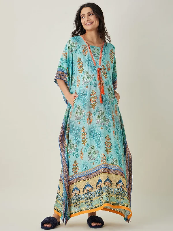 Where can I find robes for tall women?Women's Blue Azure Paisley Garden Nursing Kaftan - The Kaftan Company Where can I find robes for tall women?Women's Blue Azure Paisley Garden Nursing Kaftan - The Kaftan Company