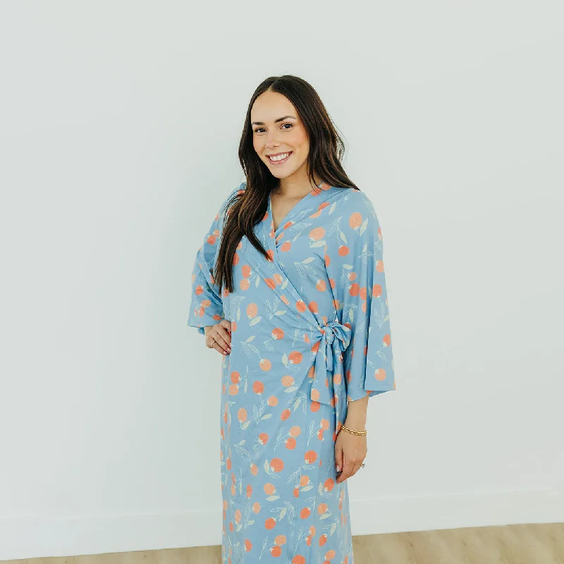 Womens personalized terry robe set giftWomen's Everyday Robe - Clementine