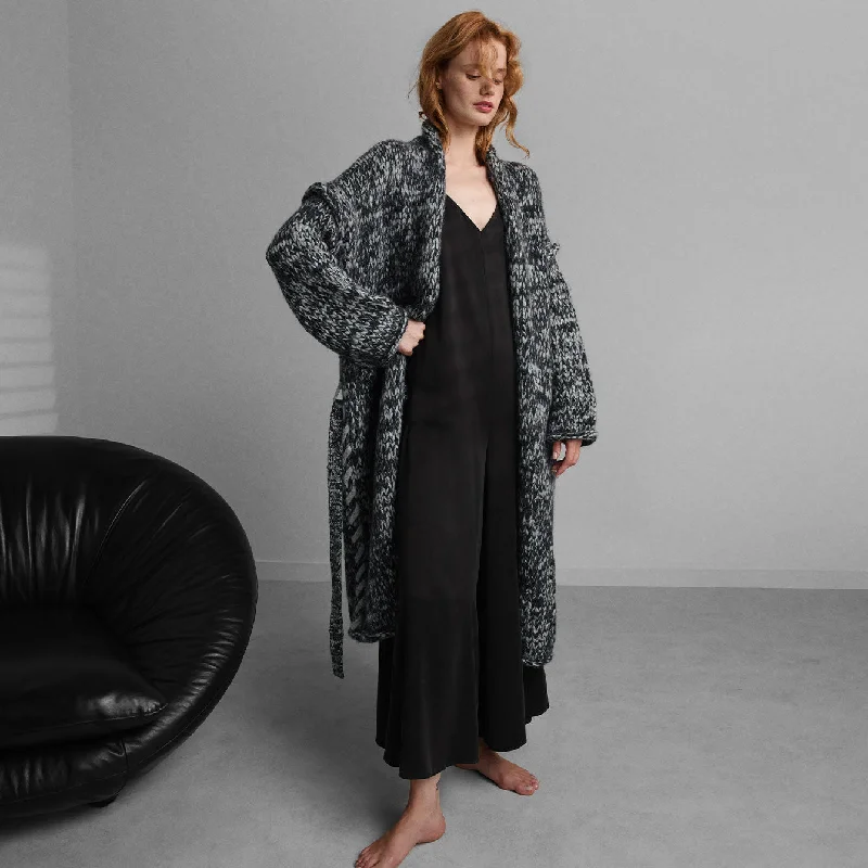 Womens robe sets made in the USA -Lofty Wool Whip Stitch Coatigan