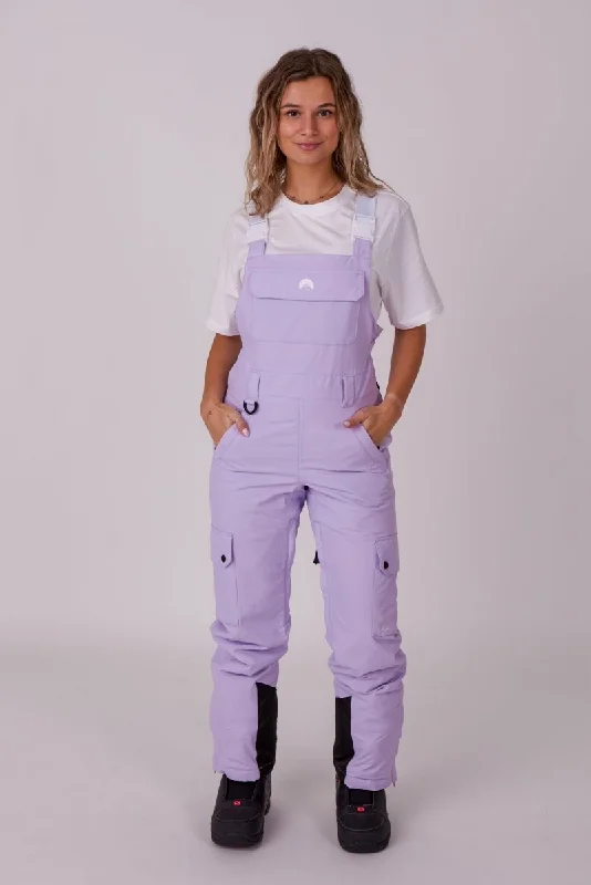 Womens robe sets that are soft -Yeh Girl Bib Pant - Lavender