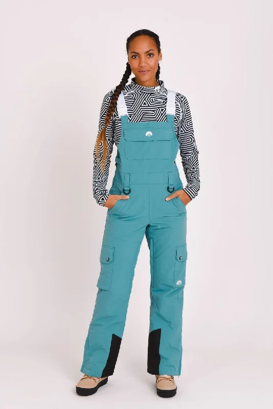 Womens patterned robe set unique designYeh Girl Bib Pant - Teal