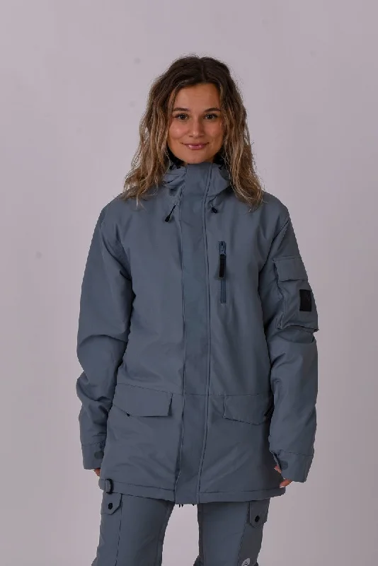 Womens floral print robe set spring fashionYeh Girl Ski & Snowboard Jacket - Grey