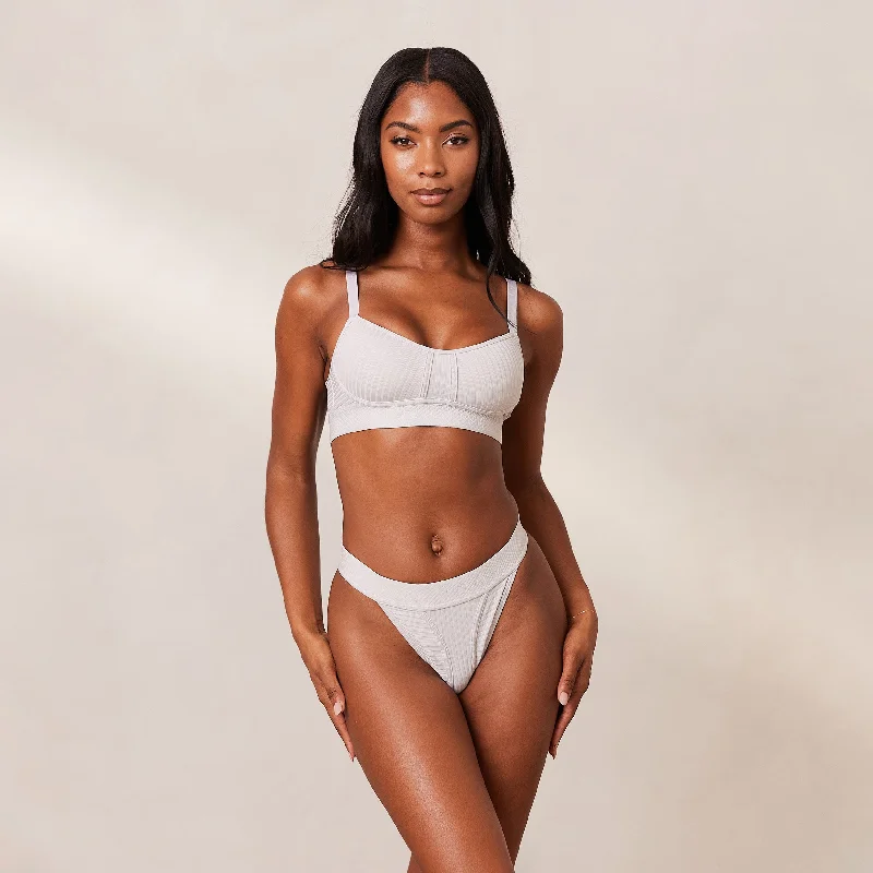 Deep V bras with superior designs -Bare Bra  - Grey