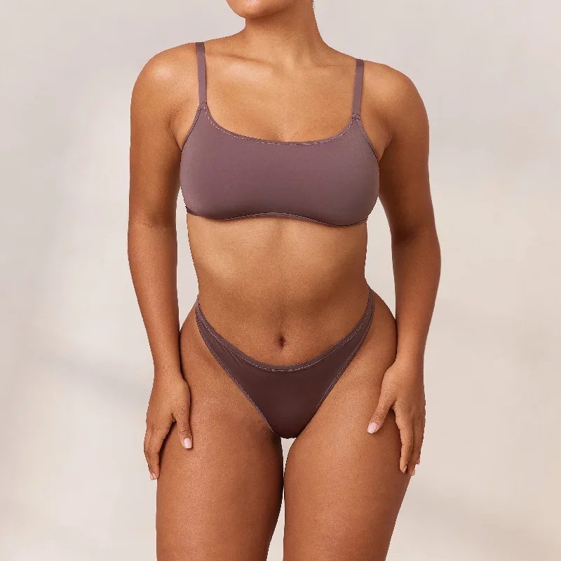 Deep V bras for special occasions -Barely There Bralette - Damson