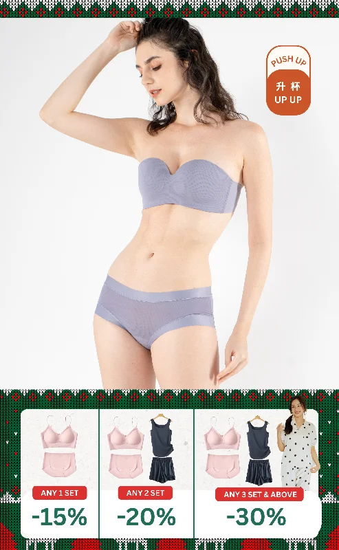 Deep V bras for the perfect outfit -Elf-Lady • Push-Up Strapless Multiway Bra (SET)