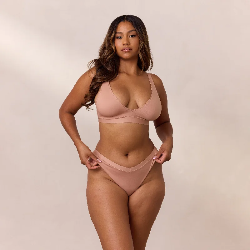 Deep V bras for all body types2Everyday Comfort Triangle Bra - Honey