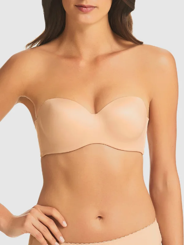 Deep V bras for sensitive skin -Memory Strapless Bra - MM014