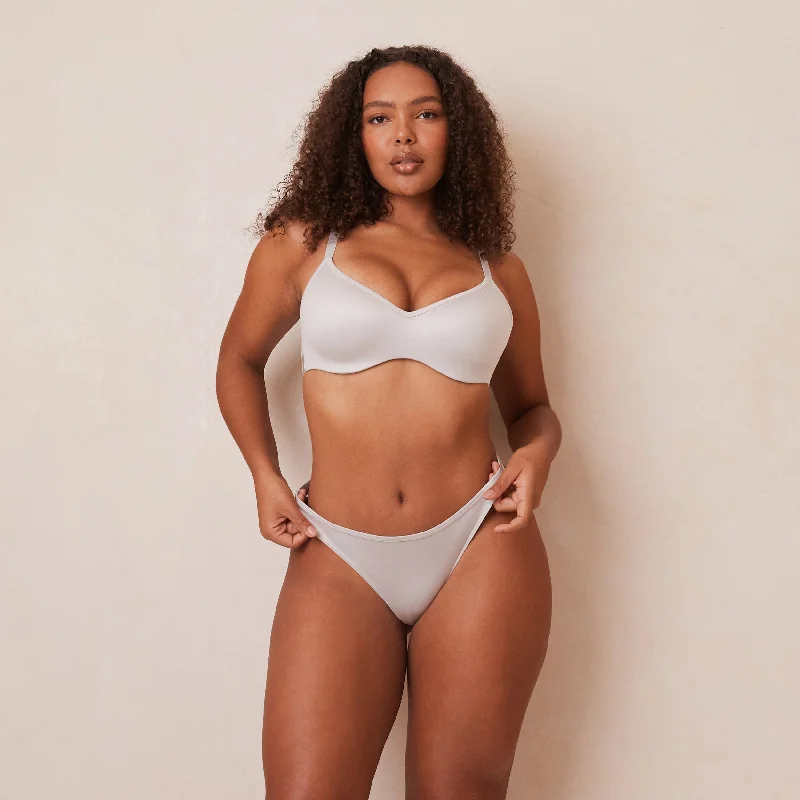 Deep V bras with best reviews -Sleek Mindful Bra  - Frost