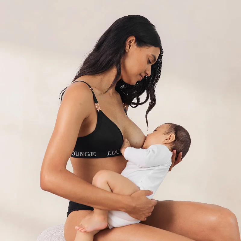 How to choose the right deep V bra for your body type -Nurture Nursing Bra  - Black