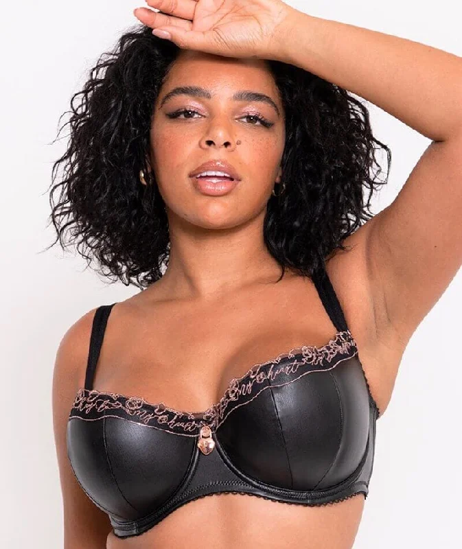 Deep V bras for low cut tops -SCANTILLY KEY TO MY HEART PADDED HALF CUP BRA