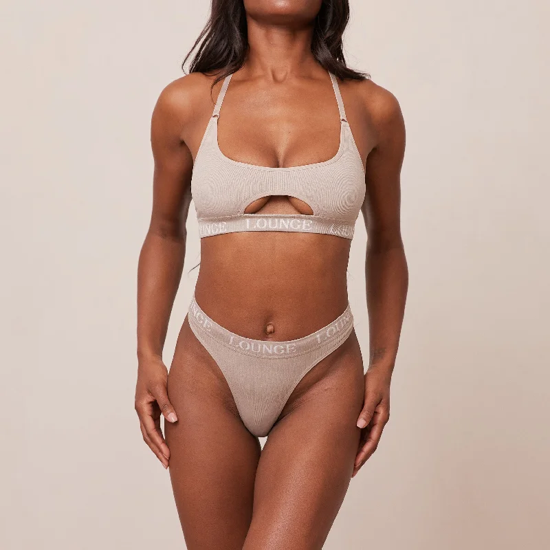 Deep V bras for the modern woman -Seamless Bra  - Mink