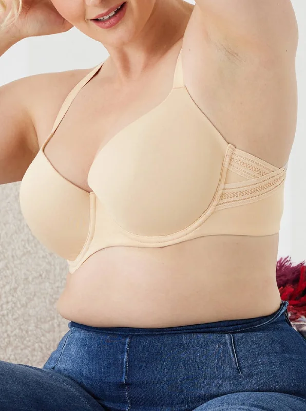 Do deep V bras enhance cleavage?8Supersoft Full Figure Bra - SO016