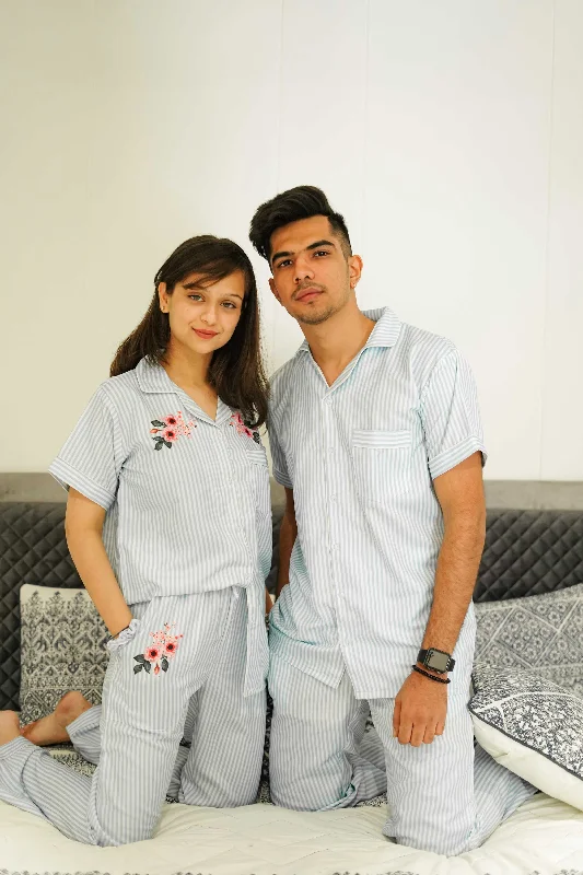 Women's pajama sets with best customer satisfaction -Classic Stripes PJ Set - Male
