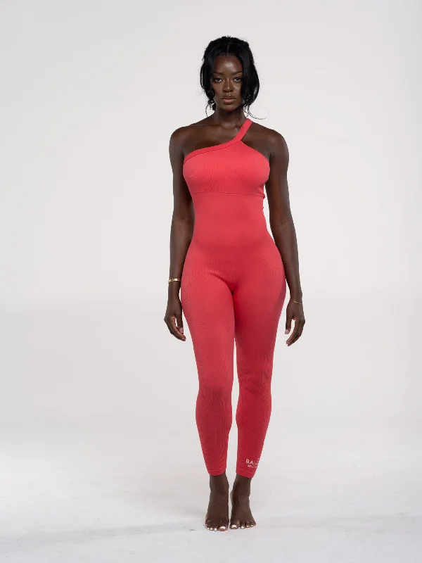 How to Lace A Corset Properly -Cold Shoulder Jumpsuit-PINK