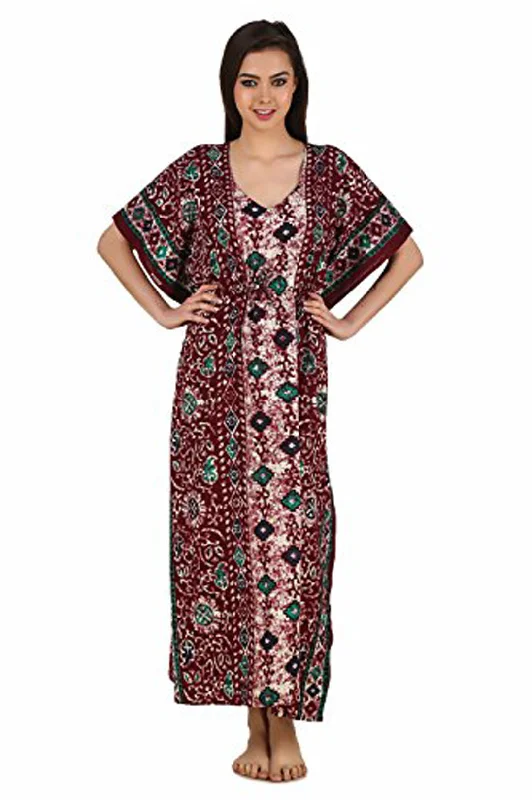 Women's pajama sets for the office professional -Copy of Cotton Kaftan Nighty