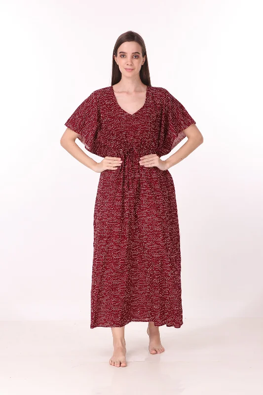 Women's pajama sets for all day wear lounging -Cotton Kaftan