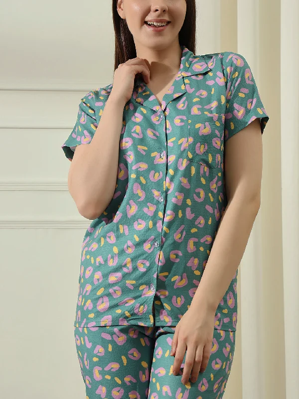 Womens pajama sets that enhance curves flattering -Doodle Delight PJ Set