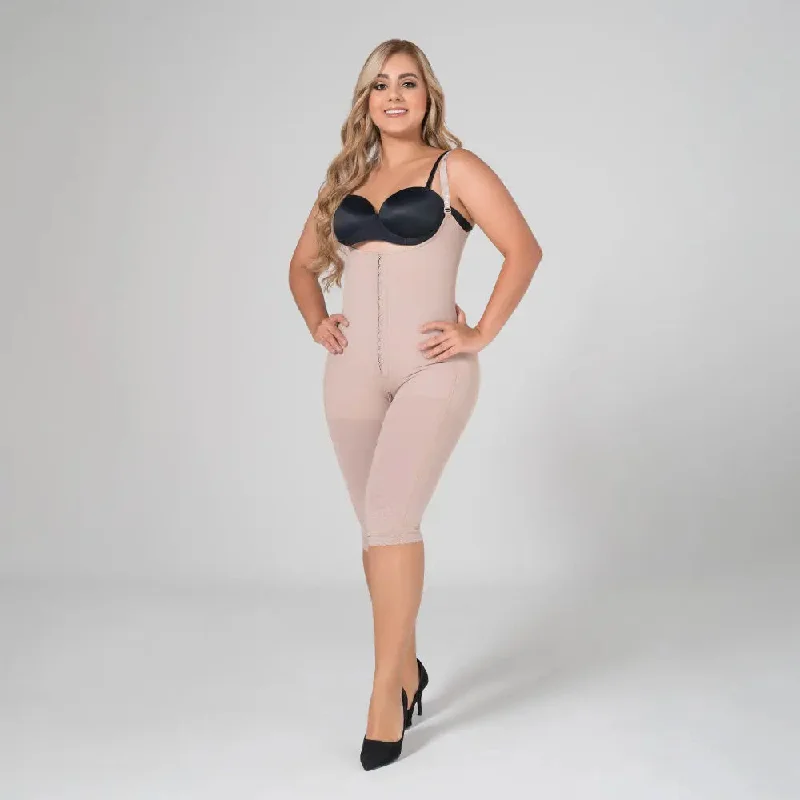 Womens corset with skirt -Firm compression and open bust shapewear.