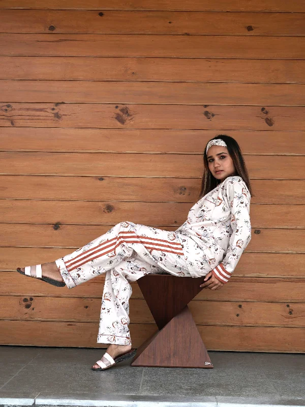 Women's pajama sets that are quick drying travel friendly -Floral Power Pyjama Set