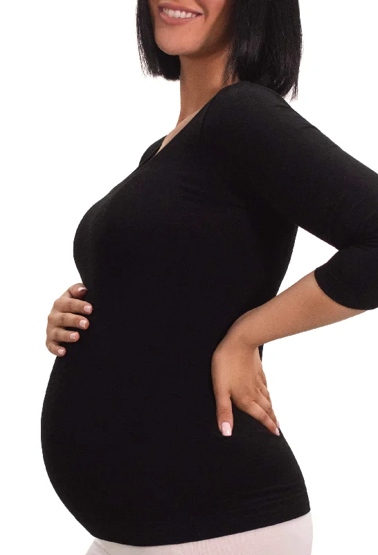 Elizabethan corset for women historical -Maternity Bamboo 3/4 Sleeve Top