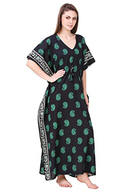 Women's pajama sets with convenient length options-Cotton Kaftan Nighty