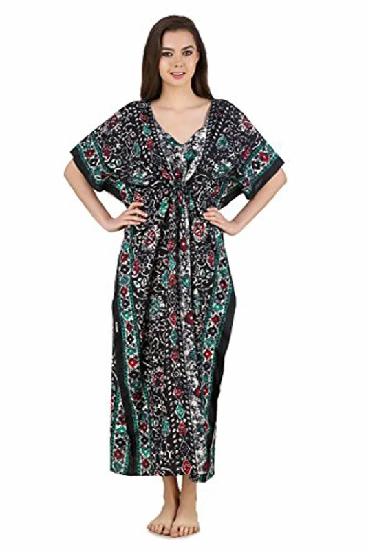 Women's pajama sets for sensitive skin hypoallergenic -Cotton Kaftan Nighty