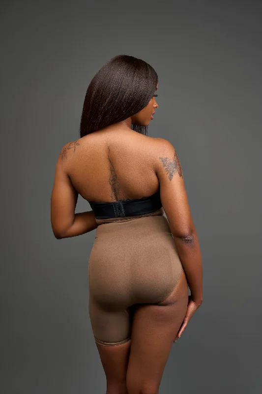 Womens corset how to hide -Curvy U' One Leg Shaping Shorts