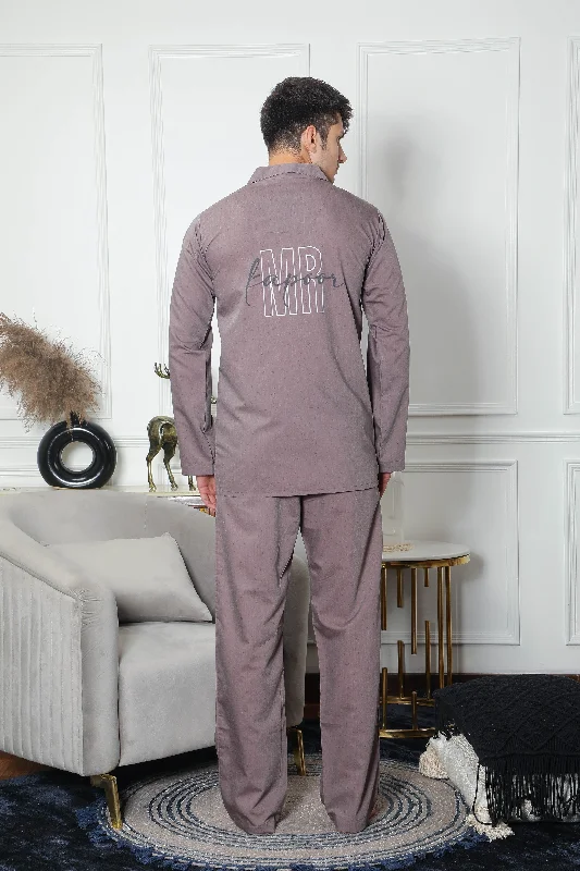 Women's pajama sets for all day wear lounging -Personalised Couple PJ Set- Male