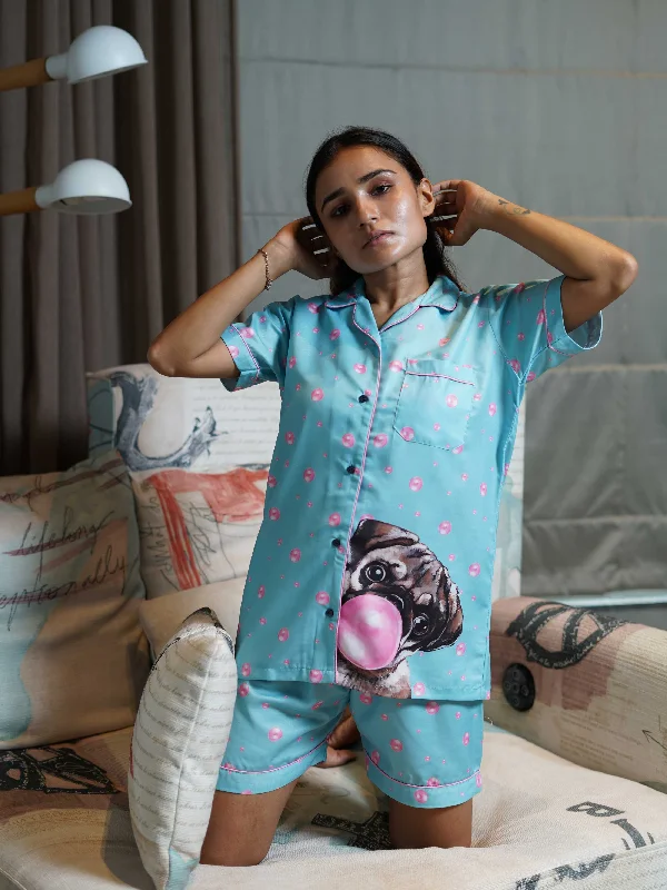 Women's pajama sets that are durable long lasting -Pug Life Pyjama Set