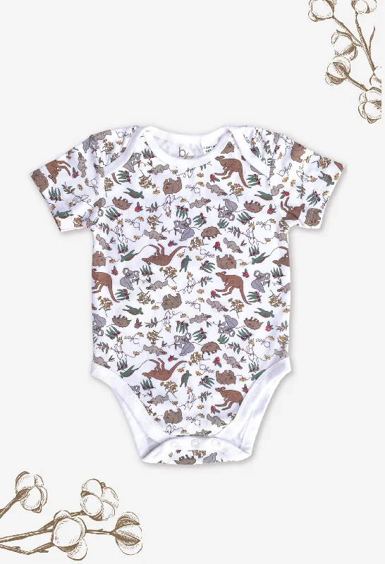 Why wear a corset? -Short Sleeve Baby Bodysuit - 100% Organic Cotton - Native Aussie Animals Why wear a corset? -Short Sleeve Baby Bodysuit - 100% Organic Cotton - Native Aussie Animals