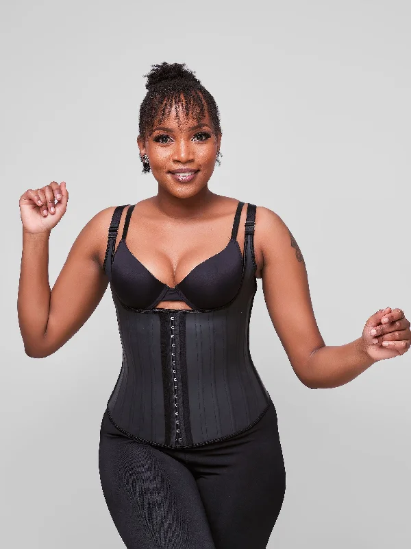 Leather Corset Belt For Women -Snap Back Vest Corset