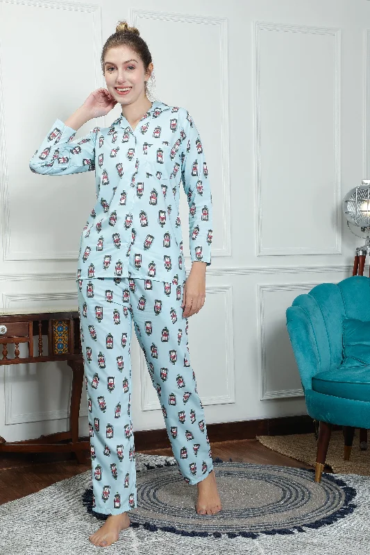 Women's pajama sets made from jersey knit-The Booze Gang Couple PJ Set- Female