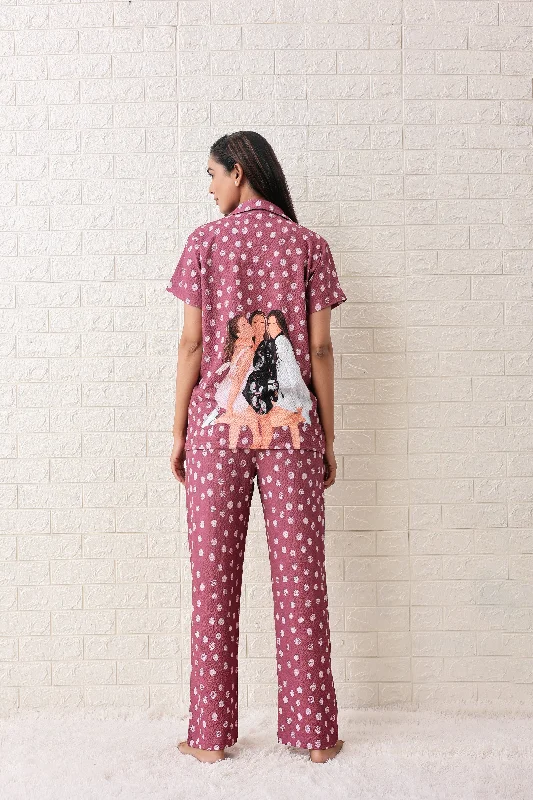 Womens pajama sets that are easy to care for machine wash -The Girl Squad PJ Set