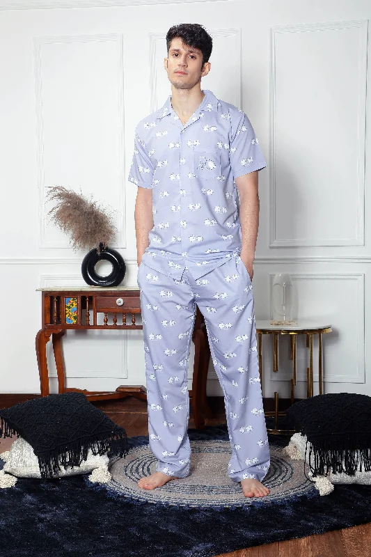Womens pajama sets for travel lightweight -The Made for Each Other Couple PJ Set- Male