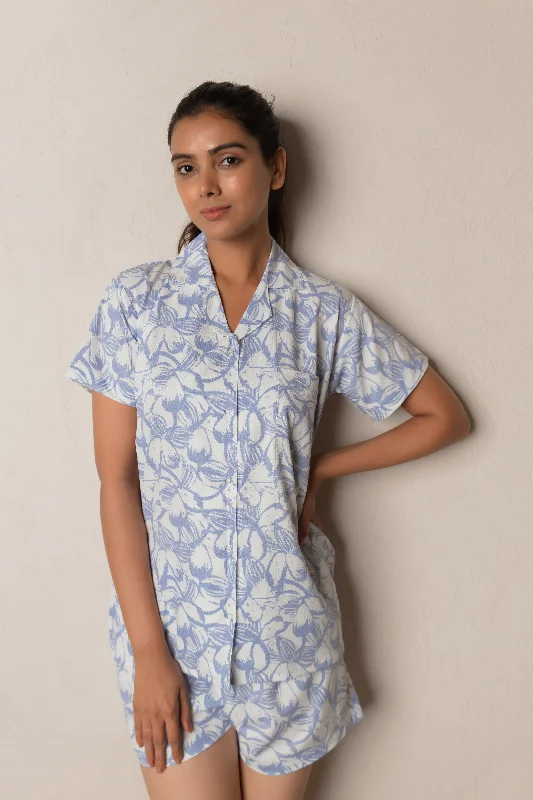 Women's pajama sets designed with adjustable waistbands-The Modern Floral Shorts Set Women's pajama sets designed with adjustable waistbands-The Modern Floral Shorts Set