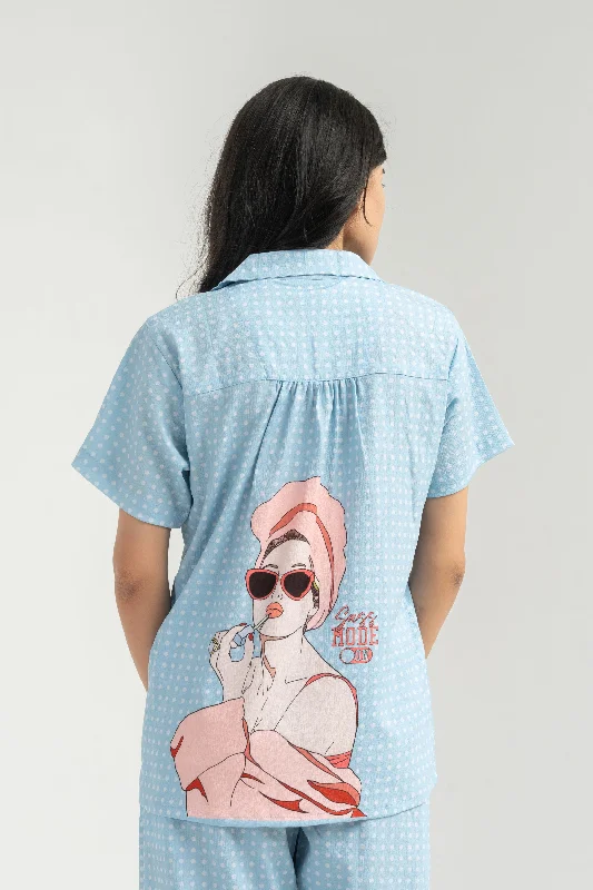 Women's pajama sets for travel lightweight -The Sassy Mode On PJ Set