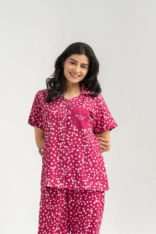 Women's pajama sets with easy access breastfeeding -The Ziddi Hai Hum PJ Set